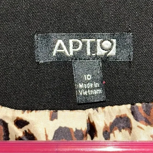APT. 9 Black Blazer Size 10 | Structured  Cheetah Lining | Business Evening Wear - Picture 3 of 5